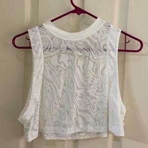 Lululemon All Yours Crop Tank - White Veil - Size 4